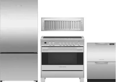 4 Piece Package Includes Refrigerator, Range, Hood And Dishwasher